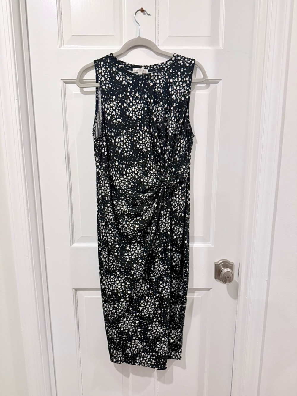 Floral Black & White Sleeveless Midi Dress  Size  XL - Picture 6 of 10